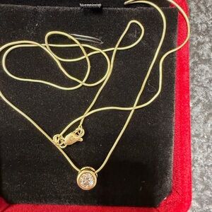 14k natural diamond necklace